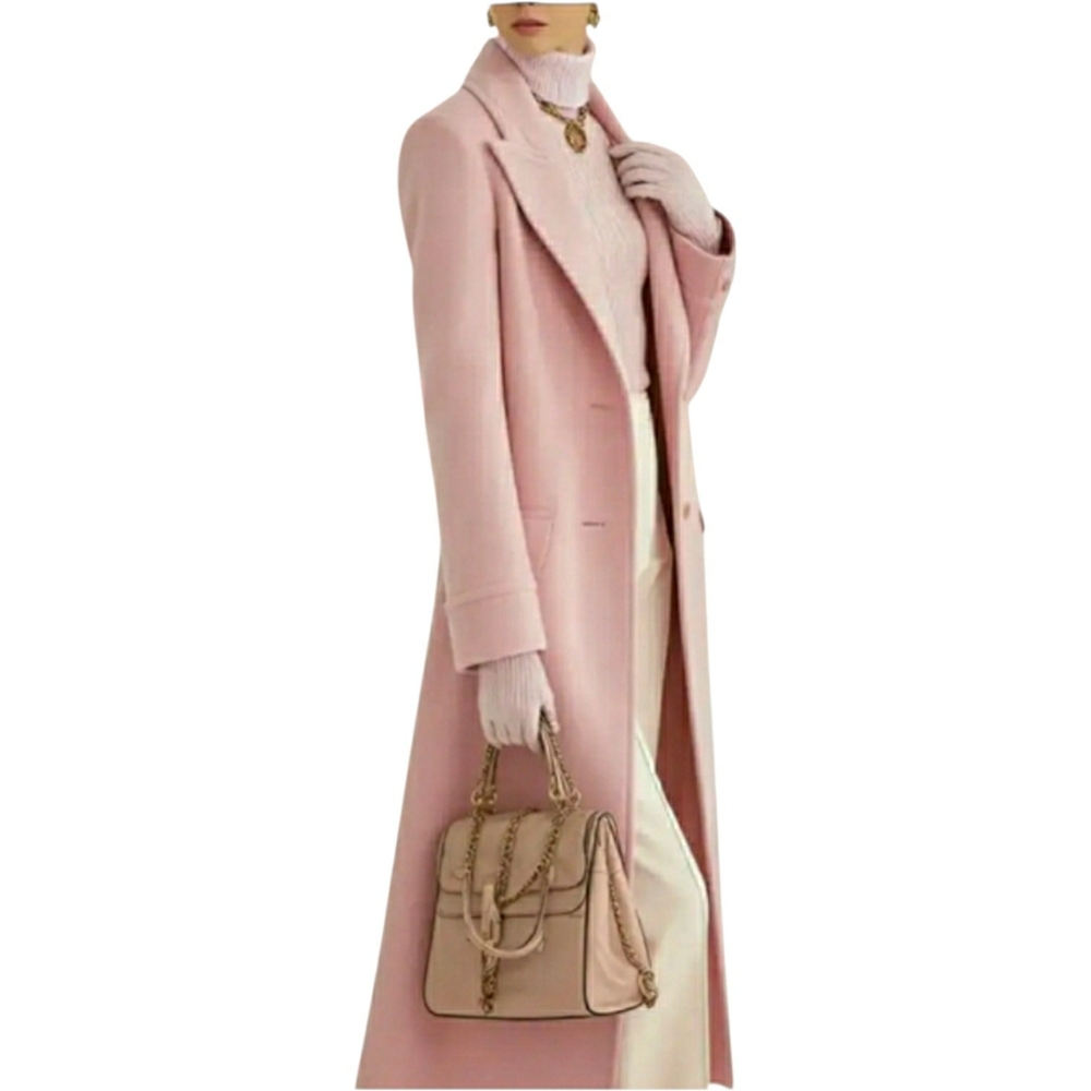 NEW! Beautiful Woman's Long Pink Coat - Picture 2 of 4